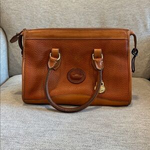 Vintage Dooney & Bourke Pebbled Leather Satchel Handbag - Made In USA